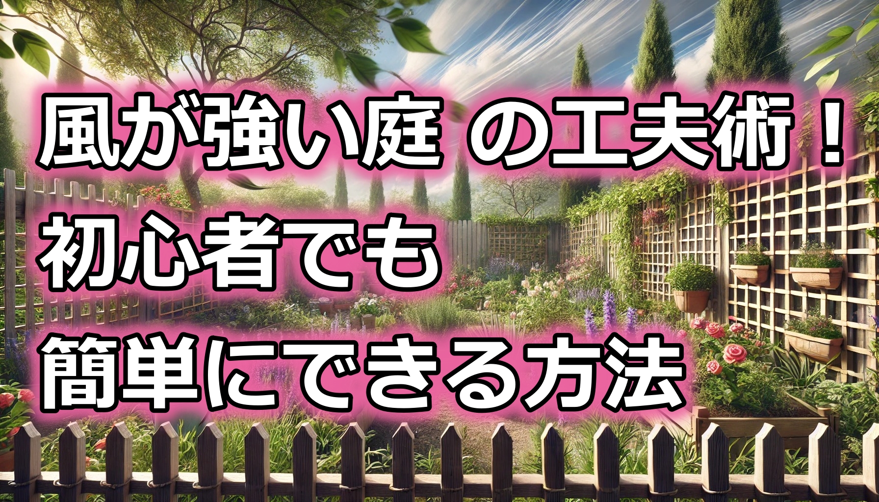 風が強い庭のガーデニングの工夫術！初心者でも簡単に！
